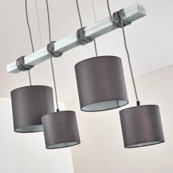 Lampes En Tissu-hofstein Suspension Bramois Gris, 4 lumières