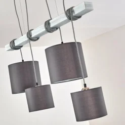 Lampes En Tissu-hofstein Suspension Bramois Gris, 4 lumières
