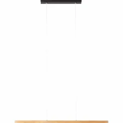 Luminaires Rustiques-Luminaires Brilliant Suspension Brilliant Ainara LED Bois clair, Noir, 1 lumière