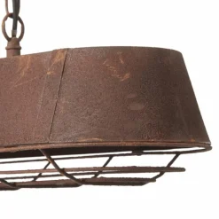 Lampes Vintages & Rétros-Luminaires Brilliant Suspension Brilliant Alvera Rouille, 4 lumières