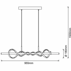 Luminaires Brilliant Suspension Brilliant Amalie LED Noir, 1 lumière* Éclairage Led