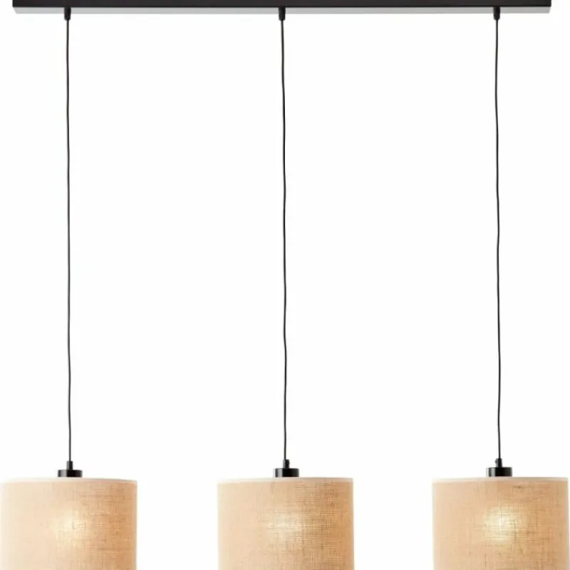 Lampes En Tissu-Luminaires Brilliant Suspension Brilliant Aniela Noir, 3 lumières
