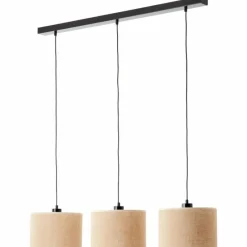 Lampes En Tissu-Luminaires Brilliant Suspension Brilliant Aniela Noir, 3 lumières