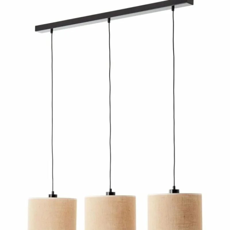 Lampes En Tissu-Luminaires Brilliant Suspension Brilliant Aniela Noir, 3 lumières