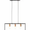 Luminaires Rustiques-Luminaires Brilliant Suspension Brilliant Arica Noir, 3 lumières