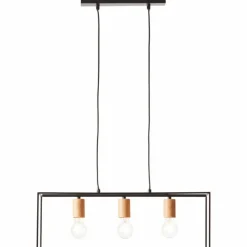 Luminaires Rustiques-Luminaires Brilliant Suspension Brilliant Arica Noir, 3 lumières