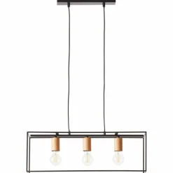 Luminaires Rustiques-Luminaires Brilliant Suspension Brilliant Arica Noir, 3 lumières