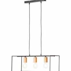 Luminaires Rustiques-Luminaires Brilliant Suspension Brilliant Arica Noir, 3 lumières