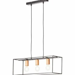 Luminaires Rustiques-Luminaires Brilliant Suspension Brilliant Arica Noir, 3 lumières