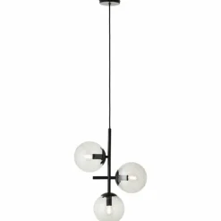 Suspension Verre Fumé-Luminaires Brilliant Suspension Brilliant Ariol Noir, 3 lumières