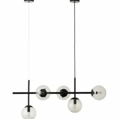 Suspension Verre Fumé-Luminaires Brilliant Suspension Brilliant Ariol Noir, 5 lumières