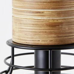 Lampes Industrielles-Luminaires Brilliant Suspension Brilliant Avia Bois clair, Noir, 1 lumière