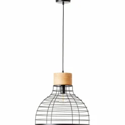 Lampes Industrielles-Luminaires Brilliant Suspension Brilliant Avia Bois clair, Noir, 1 lumière
