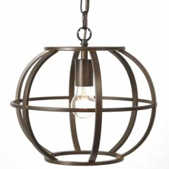 Luminaires Rustiques-Luminaires Brilliant Suspension Brilliant Basia Bronze, 1 lumière