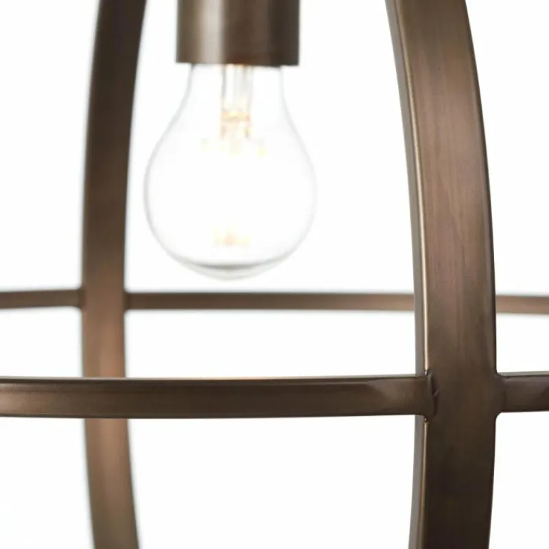 Luminaires Rustiques-Luminaires Brilliant Suspension Brilliant Basia Brun, Bronze, Bruni, 1 lumière