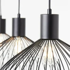 Luminaires Scandinaves-Luminaires Brilliant Suspension Brilliant Blacky Noir, 3 lumières