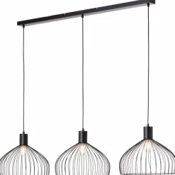 Luminaires Scandinaves-Luminaires Brilliant Suspension Brilliant Blacky Noir, 3 lumières
