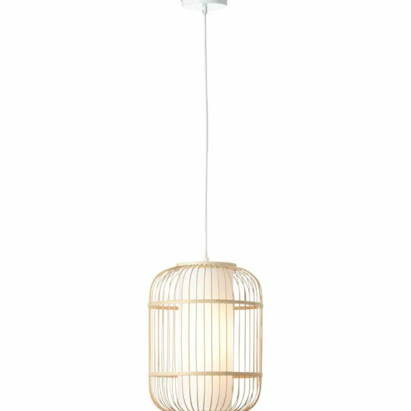 Lampes En Tissu-Luminaires Brilliant Suspension Brilliant Bones Brun, Blanc, 1 lumière