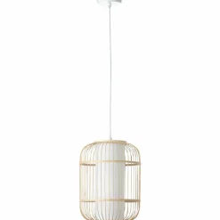 Lampes En Tissu-Luminaires Brilliant Suspension Brilliant Bones Brun, Blanc, 1 lumière