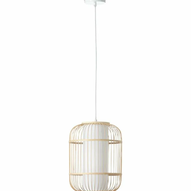 Lampes En Tissu-Luminaires Brilliant Suspension Brilliant Bones Brun, Blanc, 1 lumière