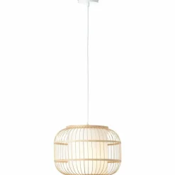 Lampes En Tissu-Luminaires Brilliant Suspension Brilliant Bones Brun, Blanc, 1 lumière