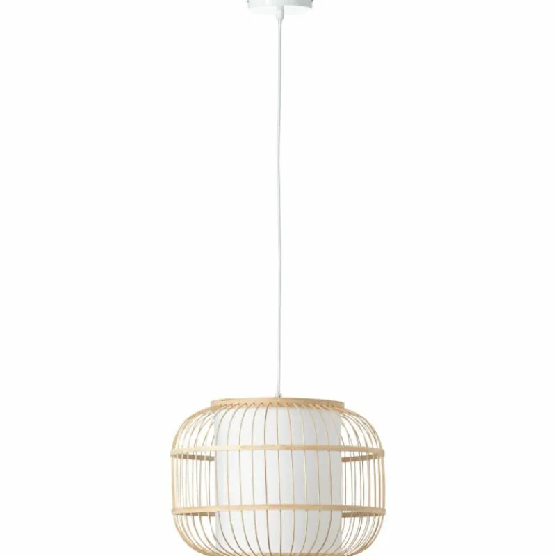Lampes En Tissu-Luminaires Brilliant Suspension Brilliant Bones Brun, Blanc, 1 lumière