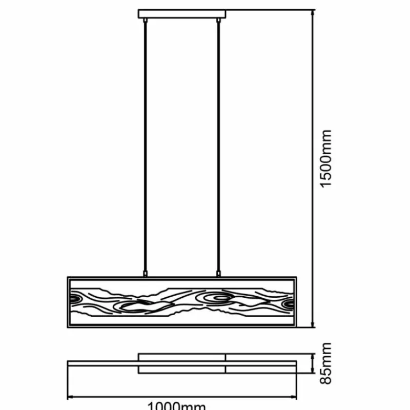 Luminaires Brilliant Suspension Brilliant Chaumont LED Noir, 1 lumière* Éclairage Led