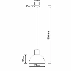 Luminaires Scandinaves-Luminaires Brilliant Suspension Brilliant Daintree Blanc, 1 lumière