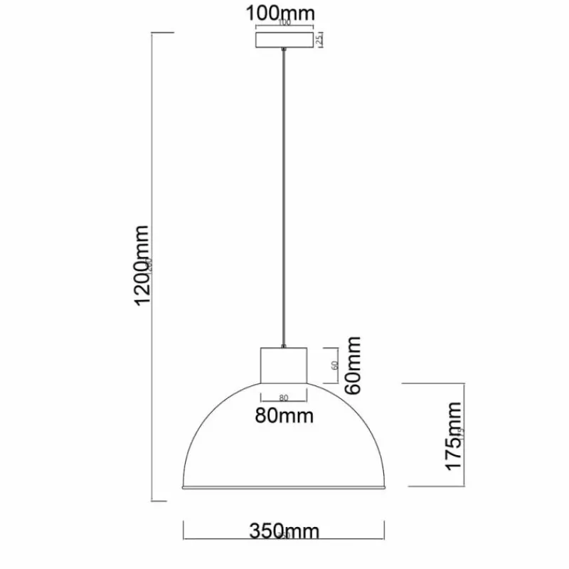 Luminaires Scandinaves-Luminaires Brilliant Suspension Brilliant Daintree Noir, 1 lumière