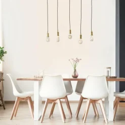 Luminaires Brilliant Suspension Brilliant Darcia Noir, 5 lumières* Suspensions