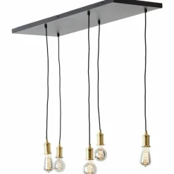 Luminaires Brilliant Suspension Brilliant Darcia Noir, 5 lumières* Suspensions