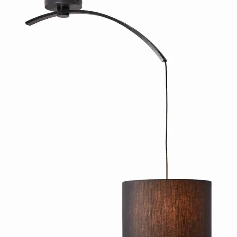 Lampes En Tissu-Luminaires Brilliant Suspension Brilliant Daria Noir, 1 lumière