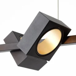 Lampes Dorées-Luminaires Brilliant Suspension Brilliant Dillard LED Or, Noir, 5 lumières, Télécommandes