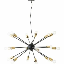 Lampes Dorées-Luminaires Brilliant Suspension Brilliant Dree Noir, 18 lumières