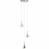 Luminaires Brilliant Suspension Brilliant FRIZZANTE LED Chrome, 3 lumières