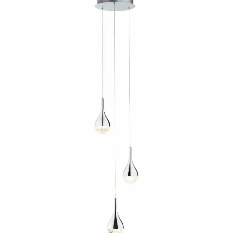 Luminaires Brilliant Suspension Brilliant FRIZZANTE LED Chrome, 3 lumières