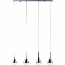 Luminaires Brilliant Suspension Brilliant FRIZZANTE LED Chrome, 4 lumières
