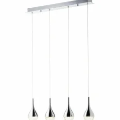 Luminaires Brilliant Suspension Brilliant FRIZZANTE LED Chrome, 4 lumières