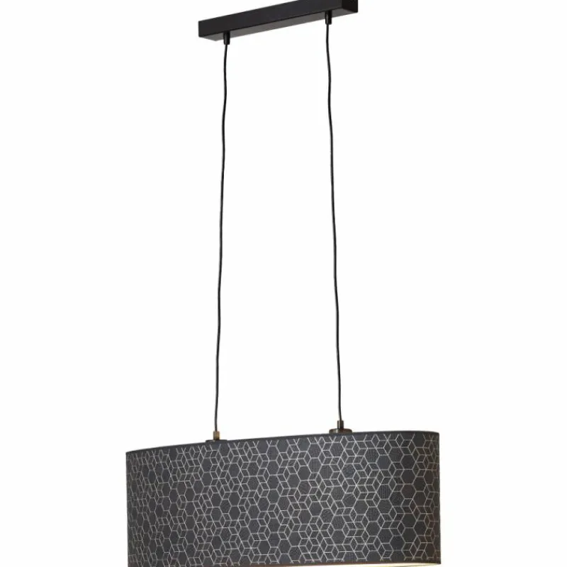Lampes En Tissu-Luminaires Brilliant Suspension Brilliant Galance Noir, 2 lumières