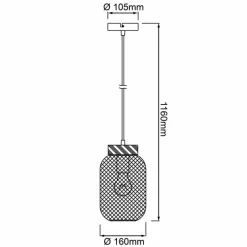 Luminaires Scandinaves-Luminaires Brilliant Suspension Brilliant Giada Rose, 1 lumière