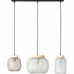 Luminaires Scandinaves-Luminaires Brilliant Suspension Brilliant Giada Noir, 3 lumières