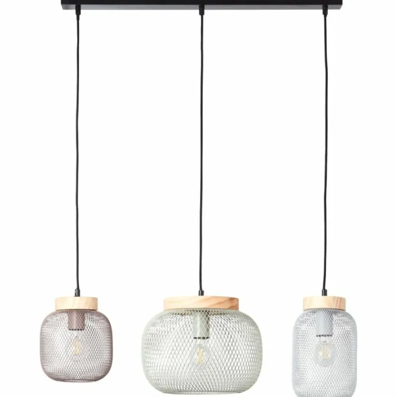 Luminaires Scandinaves-Luminaires Brilliant Suspension Brilliant Giada Noir, 3 lumières