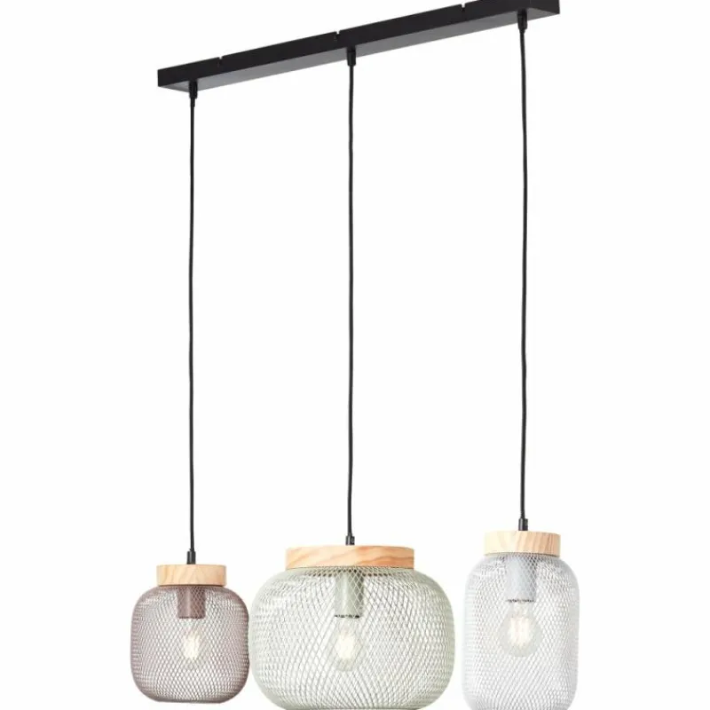 Luminaires Scandinaves-Luminaires Brilliant Suspension Brilliant Giada Noir, 3 lumières
