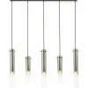 Suspension Verre Fumé-Luminaires Brilliant Suspension Brilliant Glasini Noir, 5 lumières