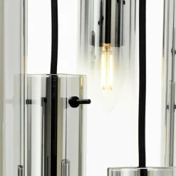 Suspension Verre Fumé-Luminaires Brilliant Suspension Brilliant Glasini Noir, 7 lumières