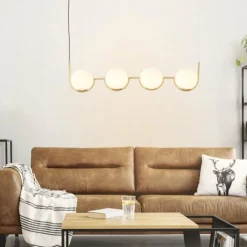 Luminaires Brilliant Suspension Brilliant Glint Or, 4 lumières