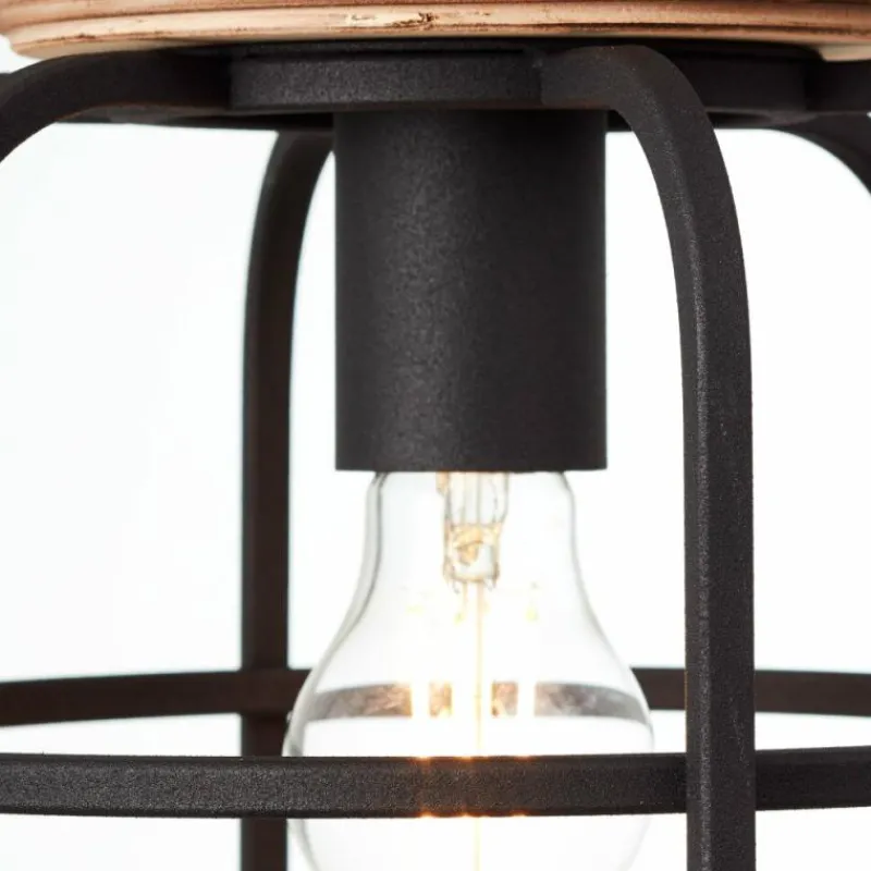 Luminaires Scandinaves-Luminaires Brilliant Suspension Brilliant Gwen Bois clair, Noir, 1 lumière