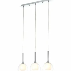 Luminaires Brilliant Suspension Brilliant Hadan Chrome, 3 lumières