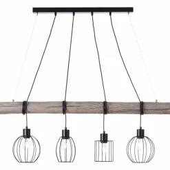 Luminaires Scandinaves-Luminaires Brilliant Suspension Brilliant Karlen Gris, Noir, 4 lumières