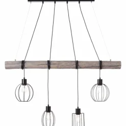 Luminaires Scandinaves-Luminaires Brilliant Suspension Brilliant Karlen Gris, Noir, 4 lumières